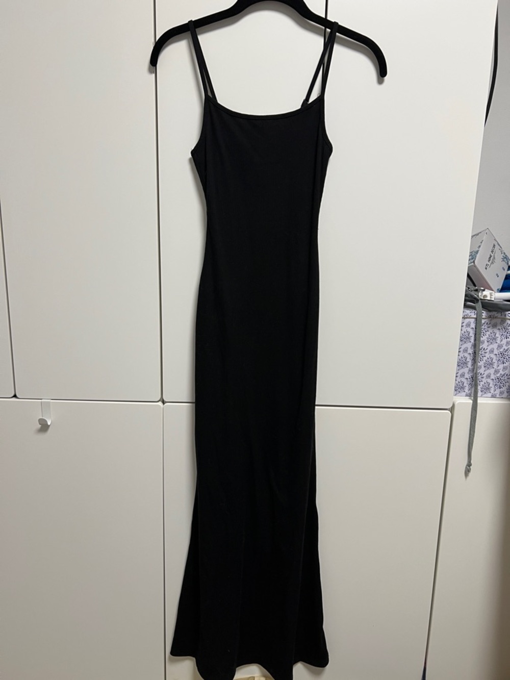 wild fable Black Slip Maxi Dress with Thin Straps Size XXS